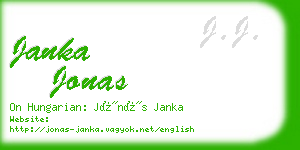 janka jonas business card